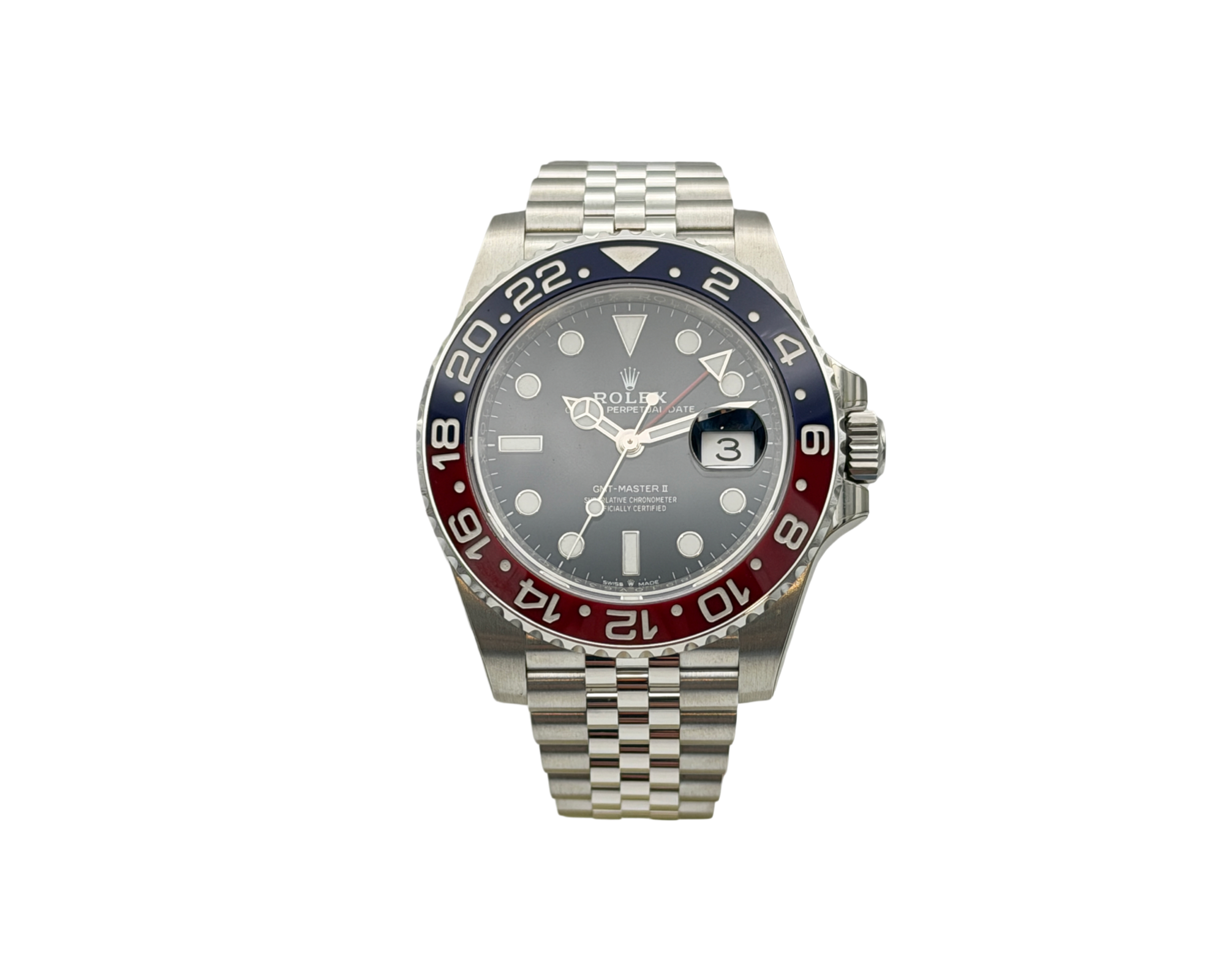 Rolex GMT-Master II “Pepsi” Mark 1 Factory Stickered 126710BLRO from 2019
