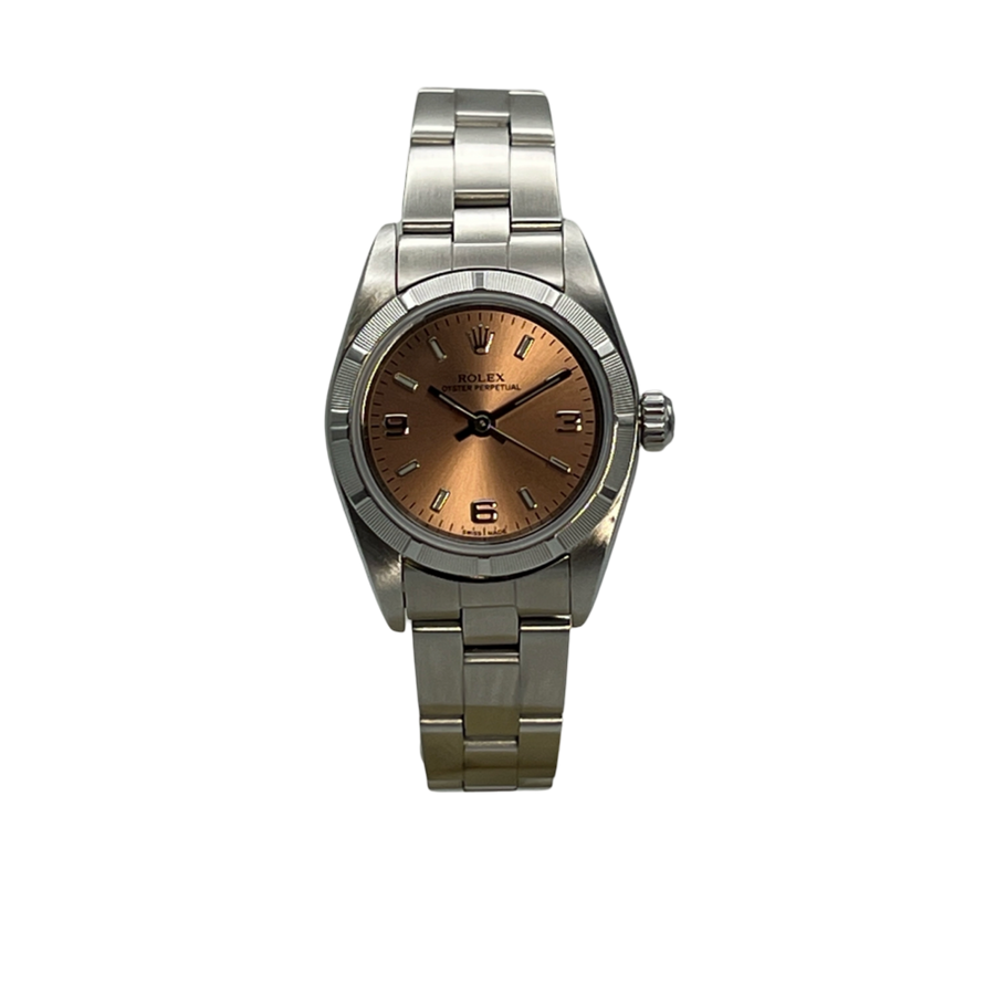 Rolex 76020 26mm Oyster Perpetual Pink Dial with Papers
