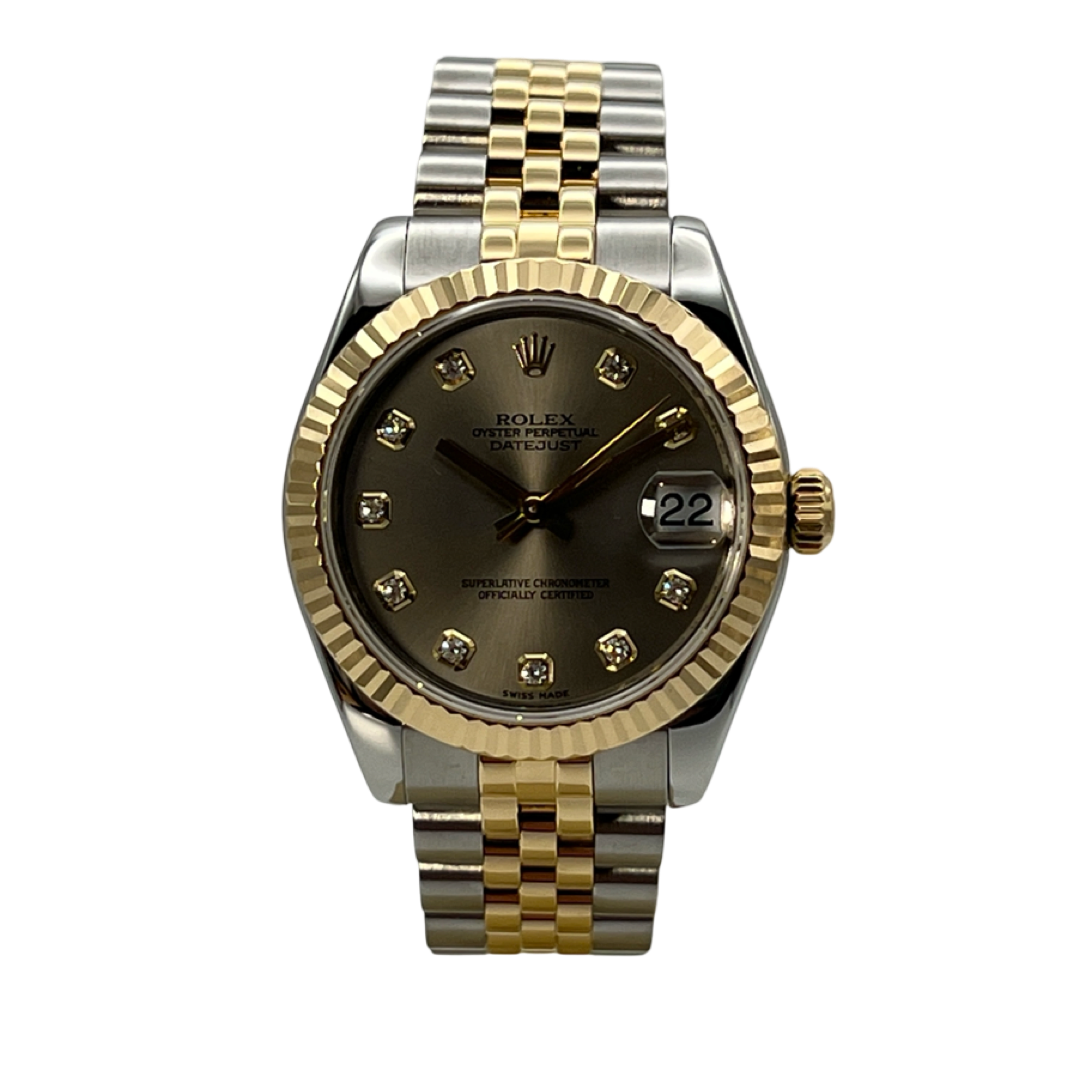 Rolex Lady DateJust 178273 31mm Factory Diamond Dial Full Set
